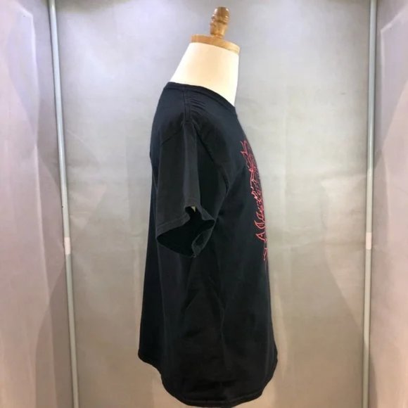 Fearless Tattoos All-Seeing Eye with Rose and Stem Black and Red Graphic Tee - Picture 2 of 7